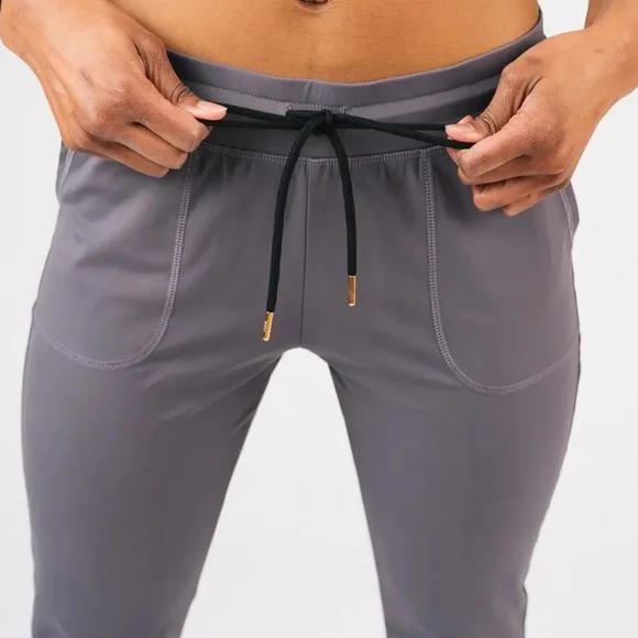 ZYIA Active Dark Gray Peak Zipper Joggers (Long) 31" Large Athleisure - Picture 4 of 14